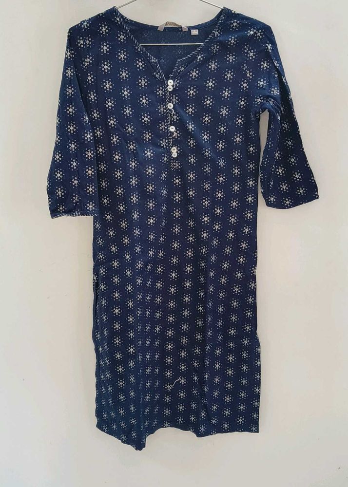 Blue Printed Kurta