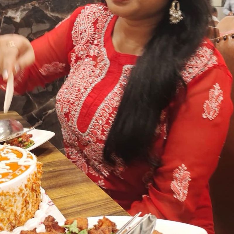 Red Embroidered Kurta