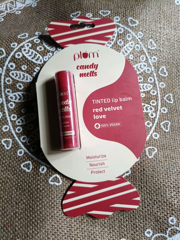 Plum Candy Melts Tinted Lip Balm Red Velvet Love