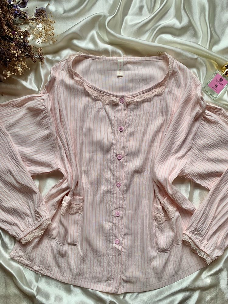 Baby Pink Sleepwear Shirt