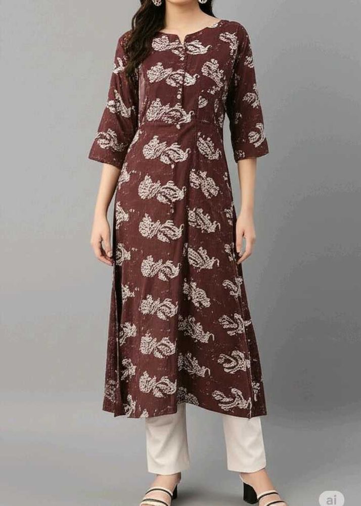 Beautiful Brown Colour Kurti