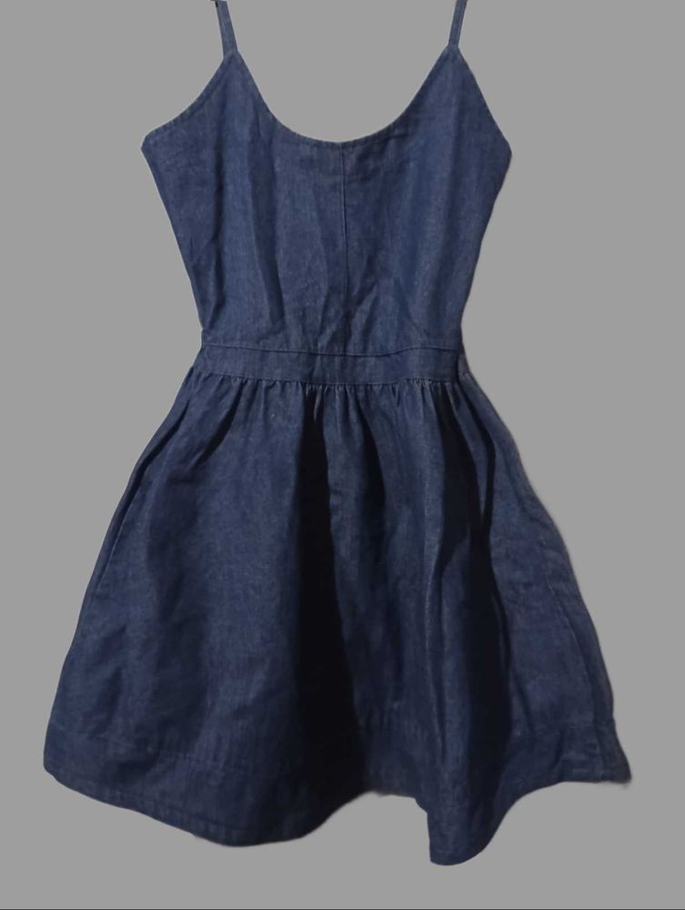 Denim Fit &amp; Flare Dress