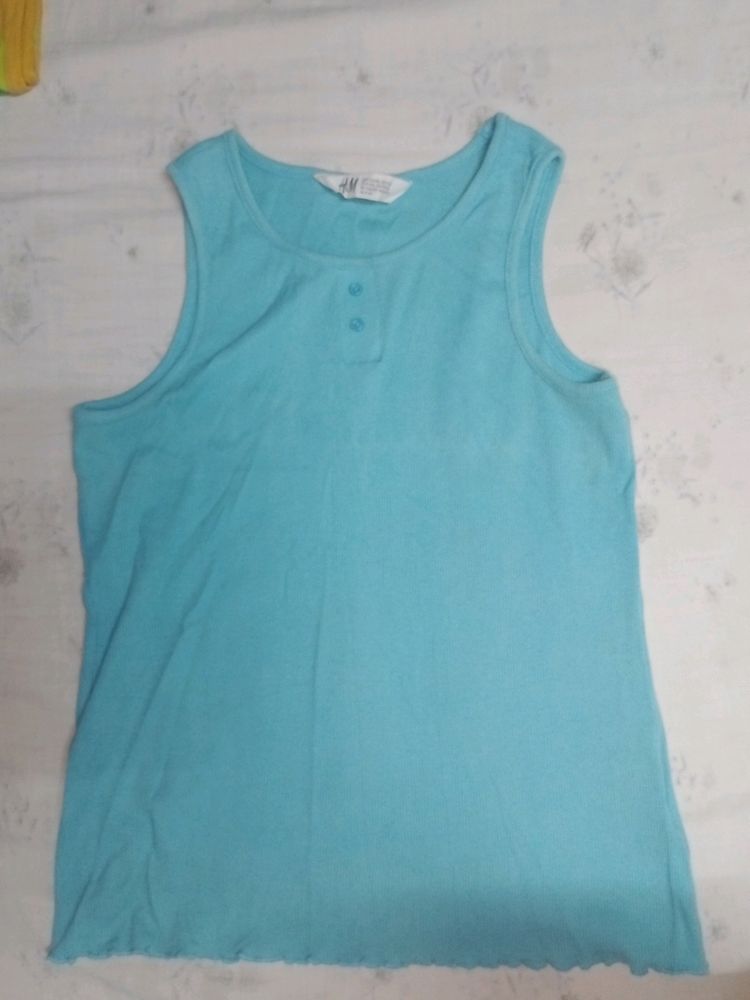 Blue H&amp;M Crop Top