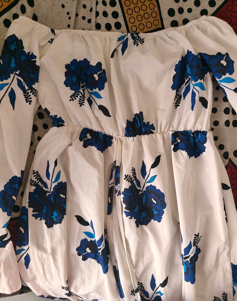 Western Off Shoulder Mini Dress