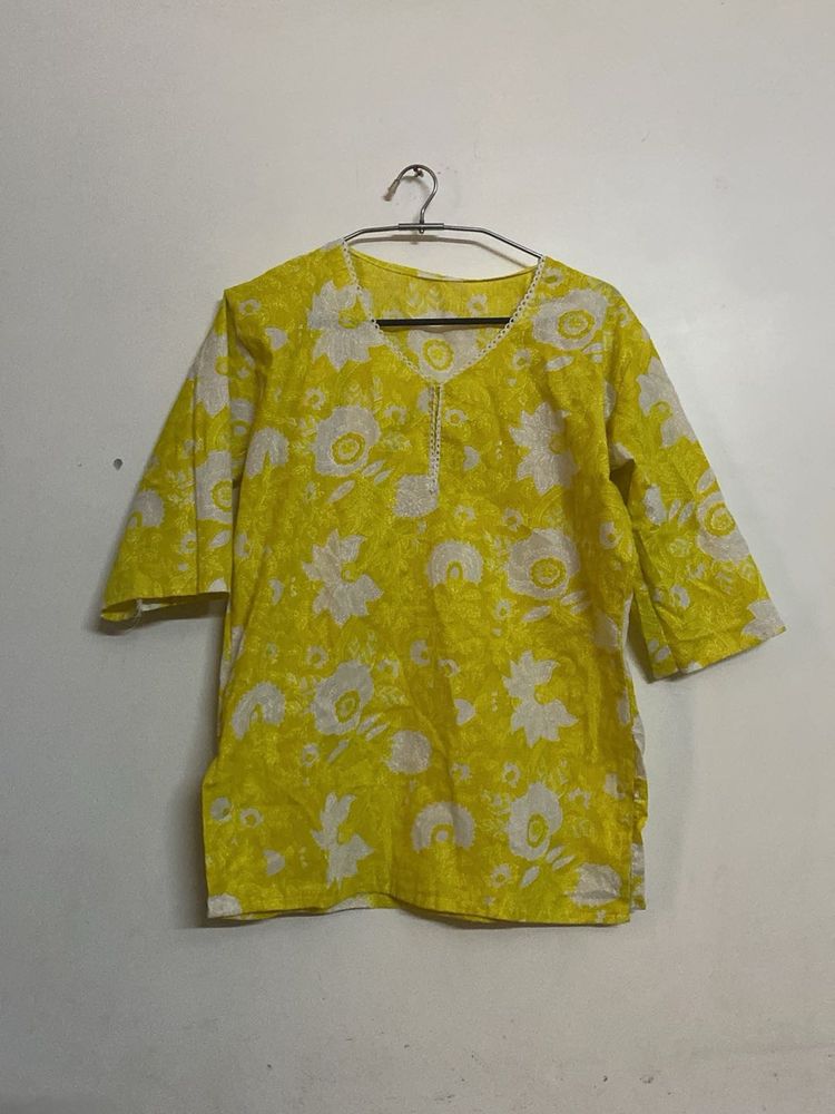 Yellow Floral Kurta