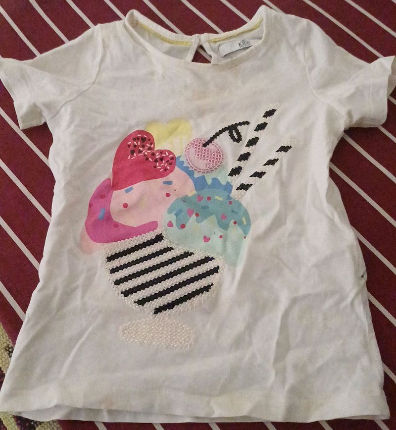 M&amp;S Kids Ice Cream Tee