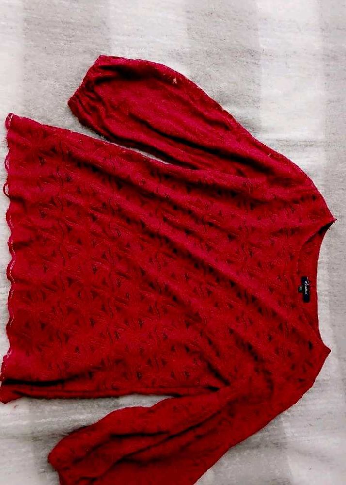 Red Lace Top