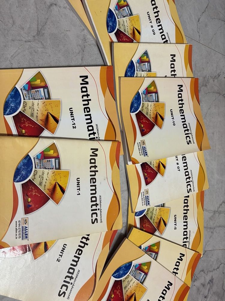 Allen Mathematics JEE Books (Units 1-12)