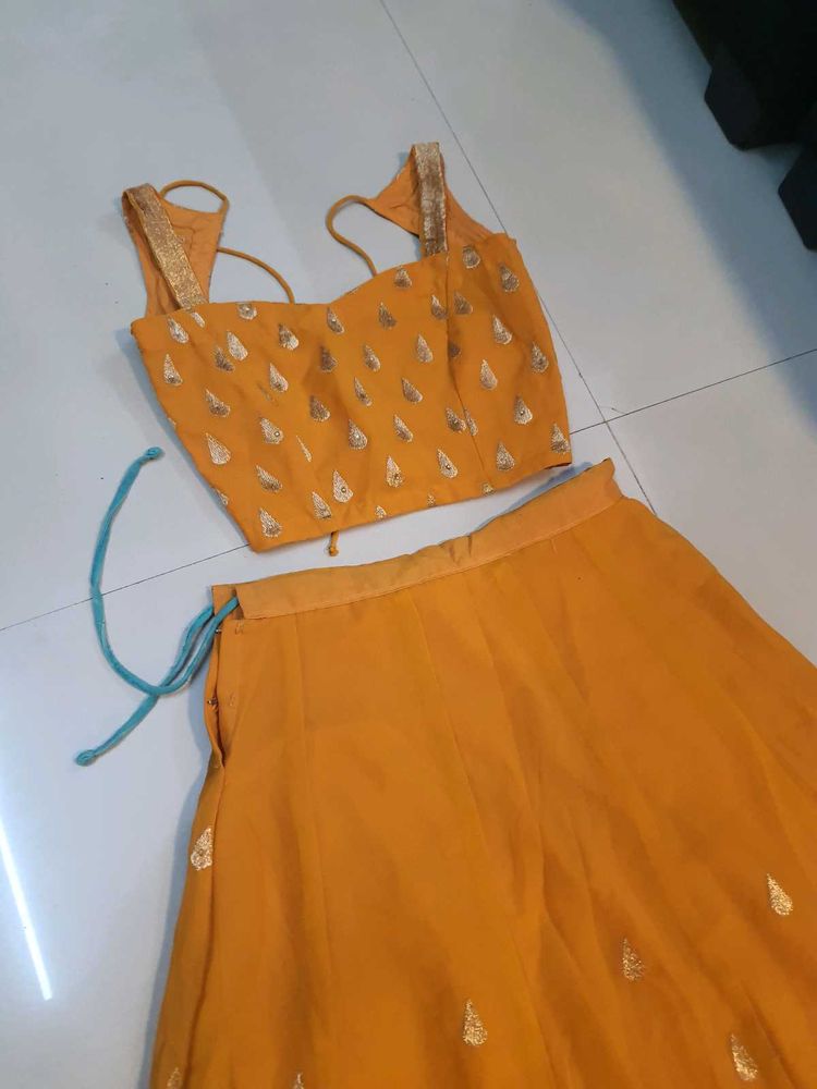 Backless Lengha Festive Mehendi