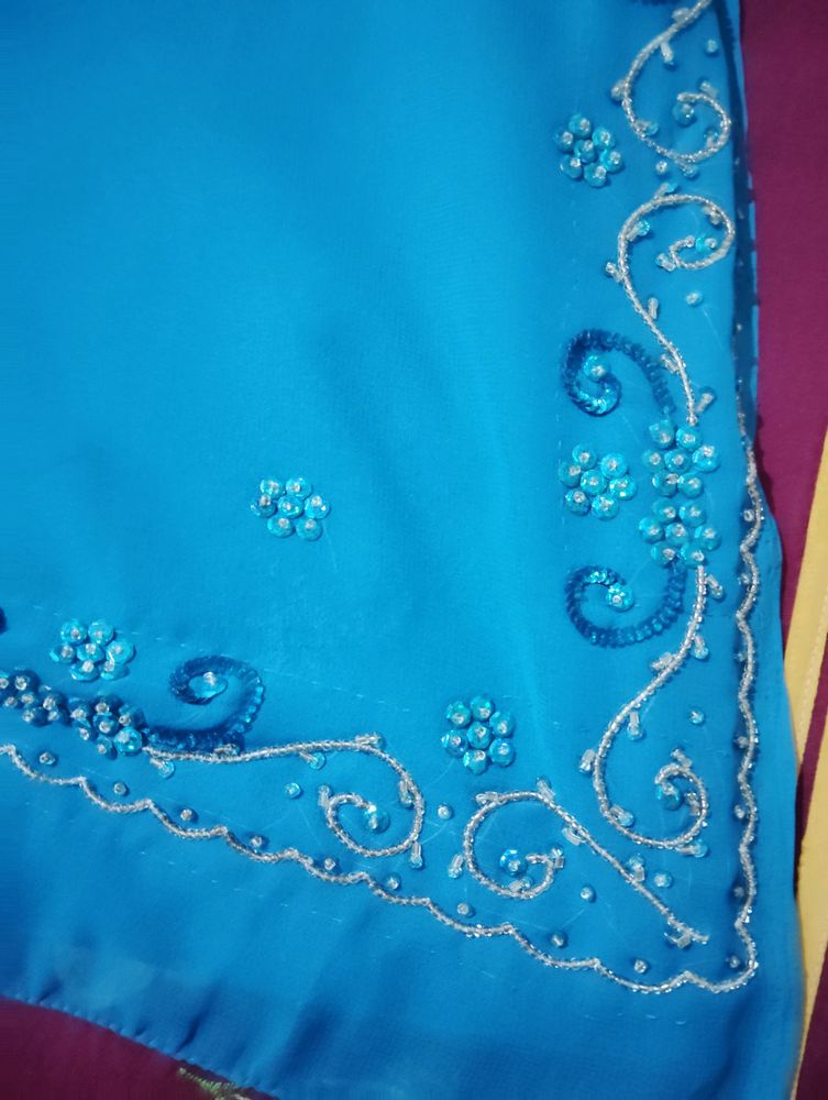Beautiful Moti And Jari Handwork Saree 🥻