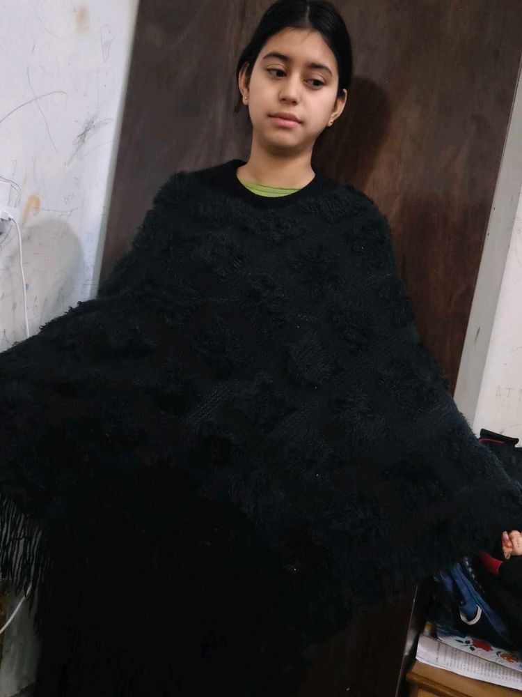 Stylish Black Poncho