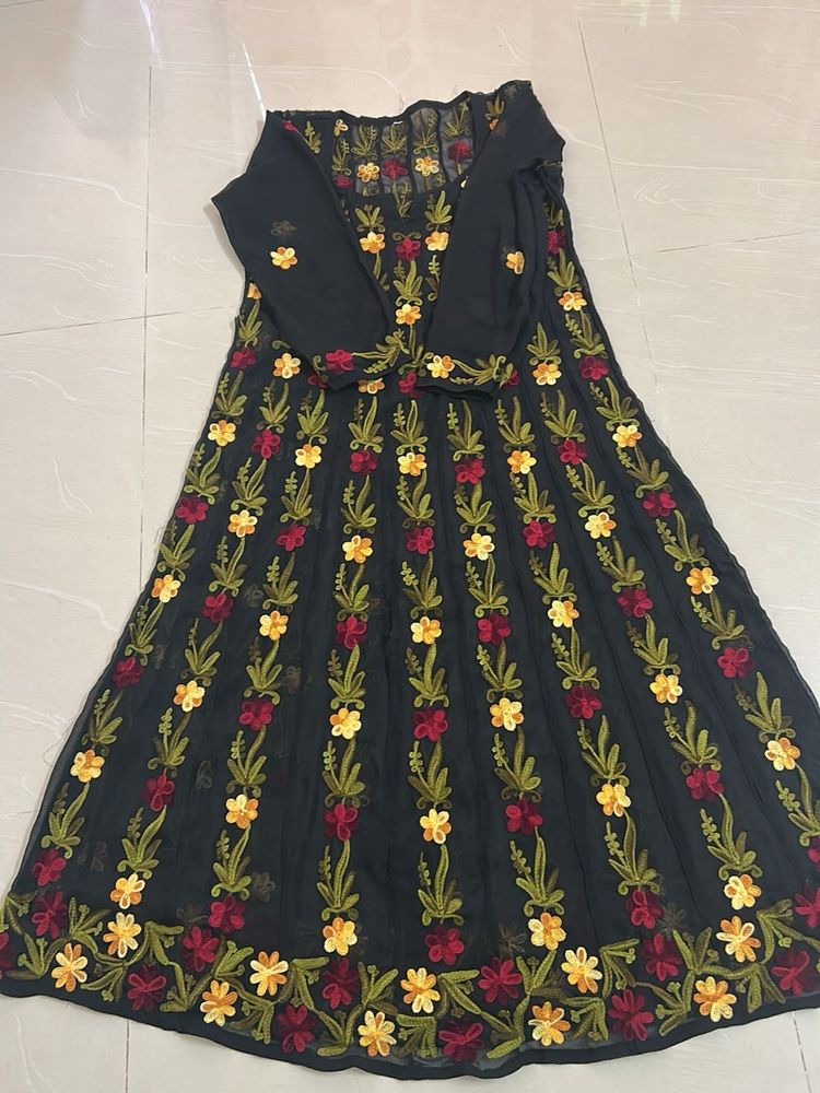 Elegant Embroidered Ethnic Gown