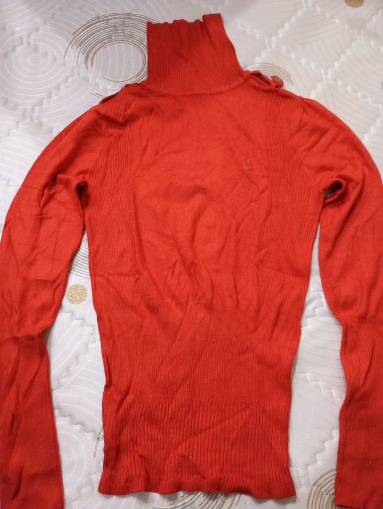 Vintage Playboy Orange Turtleneck Top