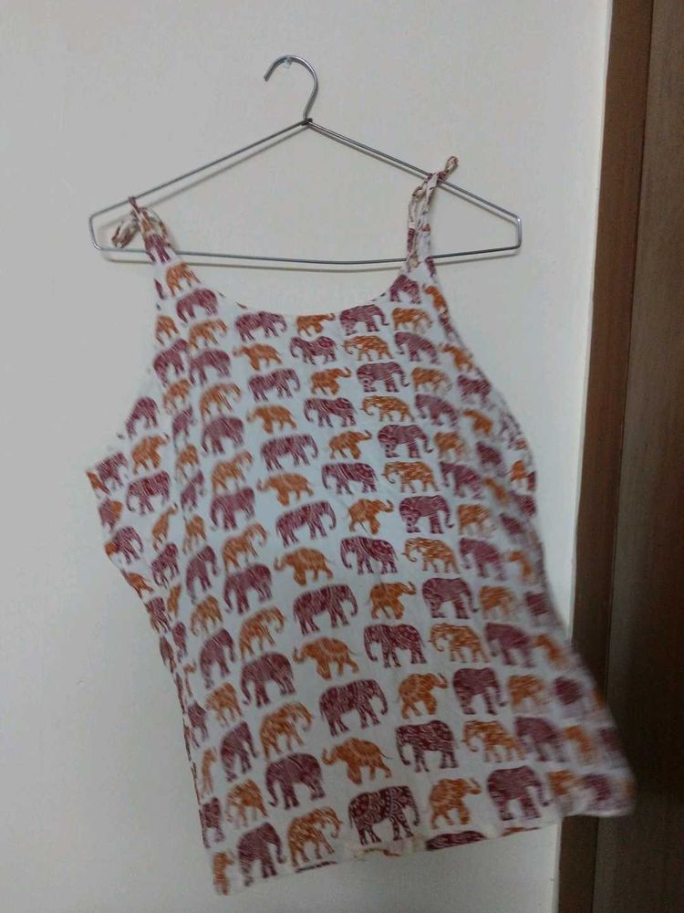 Elephant Print Tank Top
