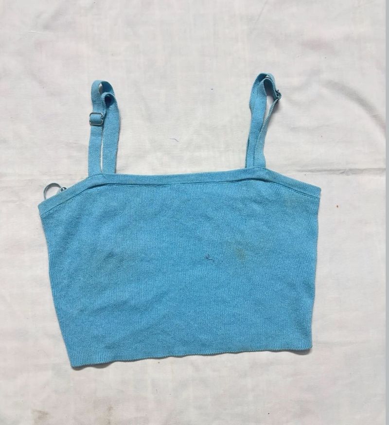 Blue Crop Top