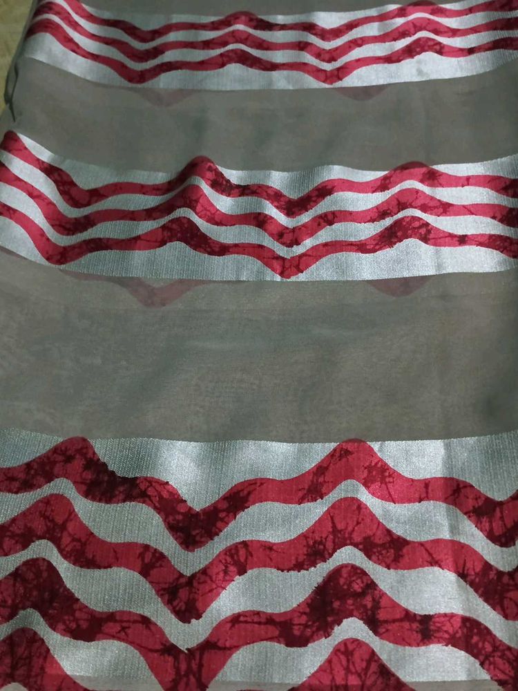 Elegant Red &amp; Tan Colour Saree