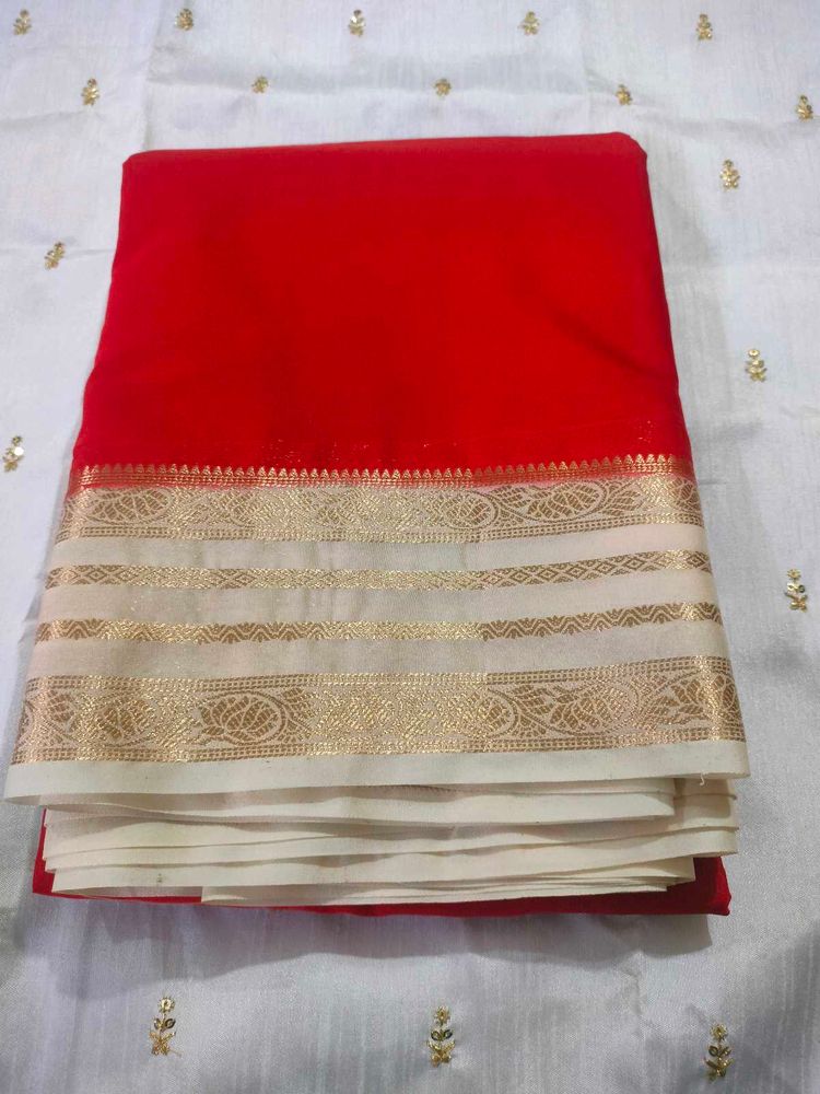 Elegant Red Saree
