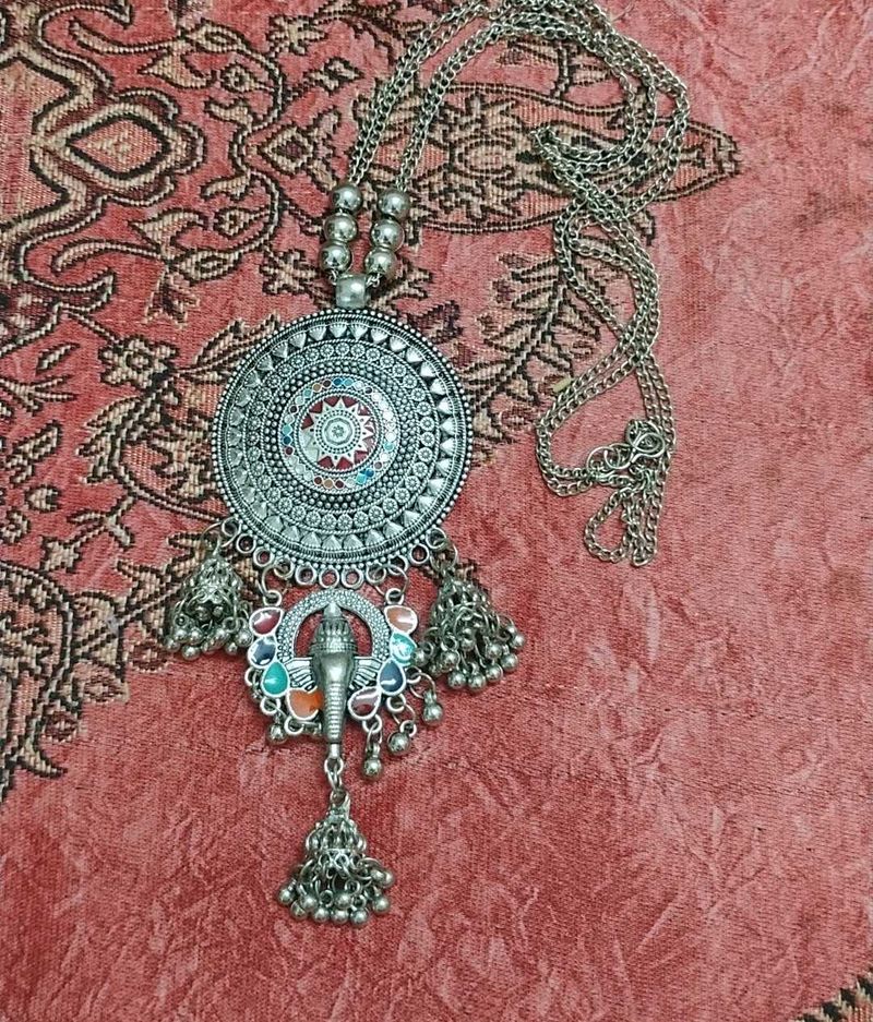 Oxidized Silver Necklace