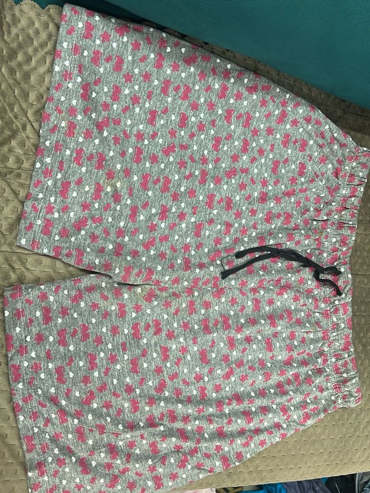 Cute Bow heart Printed Lounge Shorts