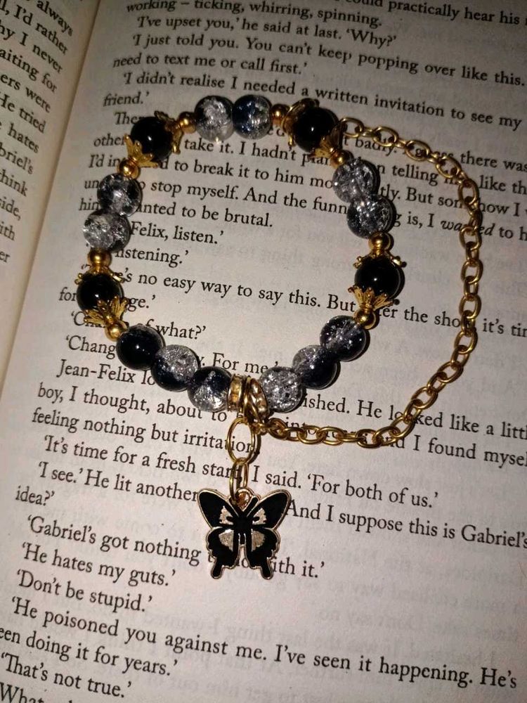 Butterfly Charm Beaded Bracelet
