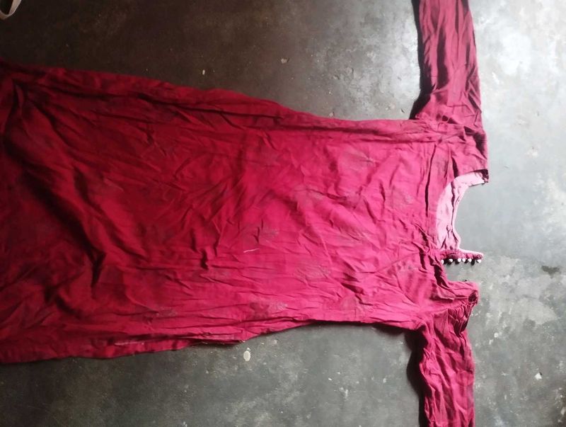 Maroon Kurta suit pent