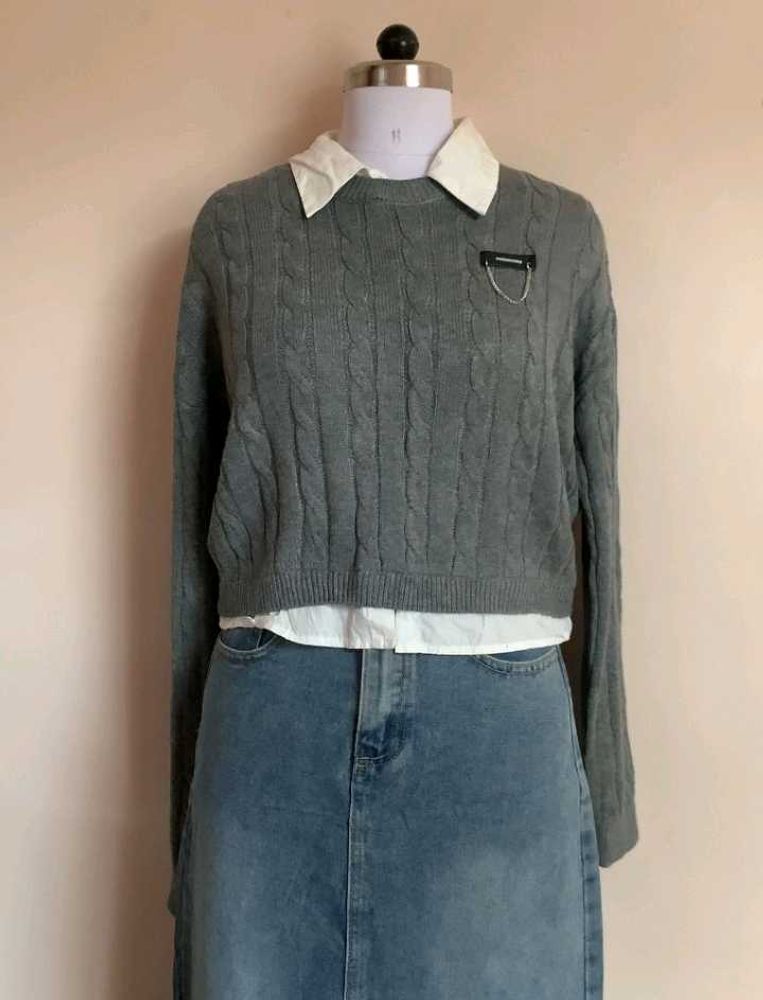 Gray Knit Sweater