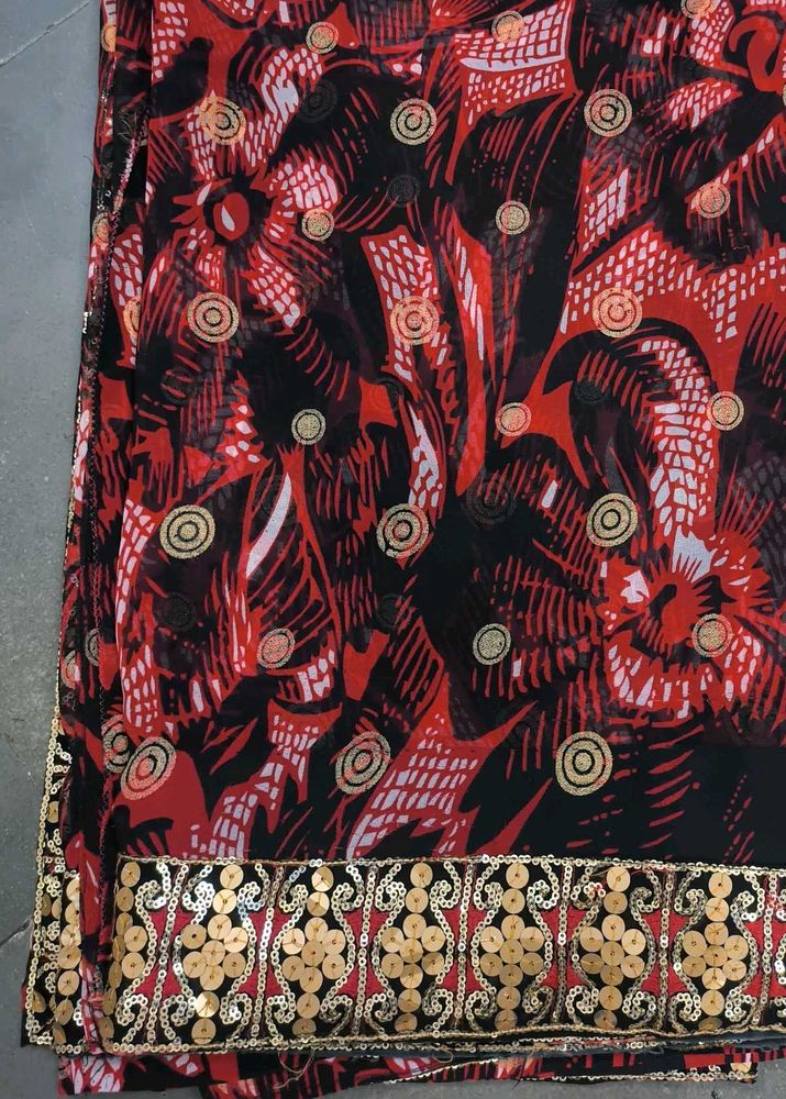 Red Black Saree ❣️