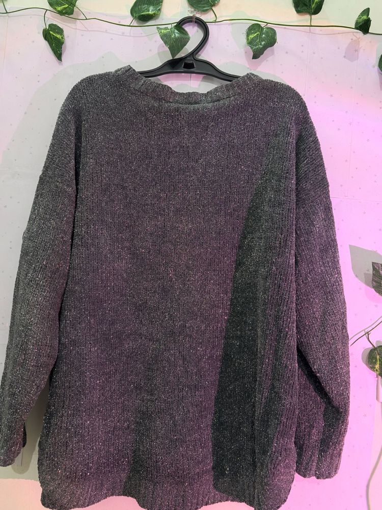 Cozy Grey Knit Sweater