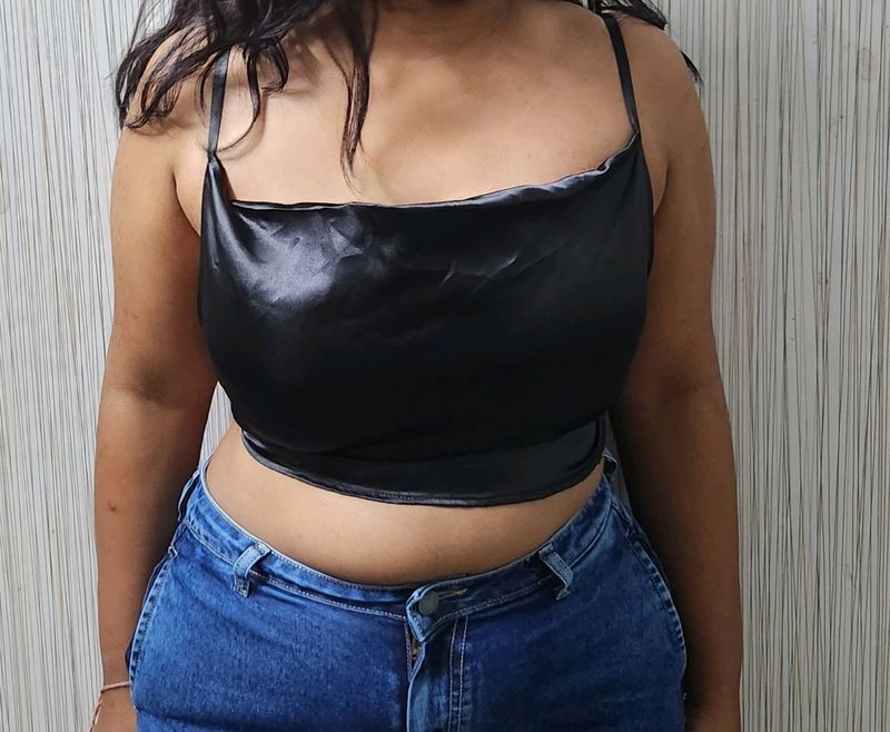 Backless Cowl Neck Top