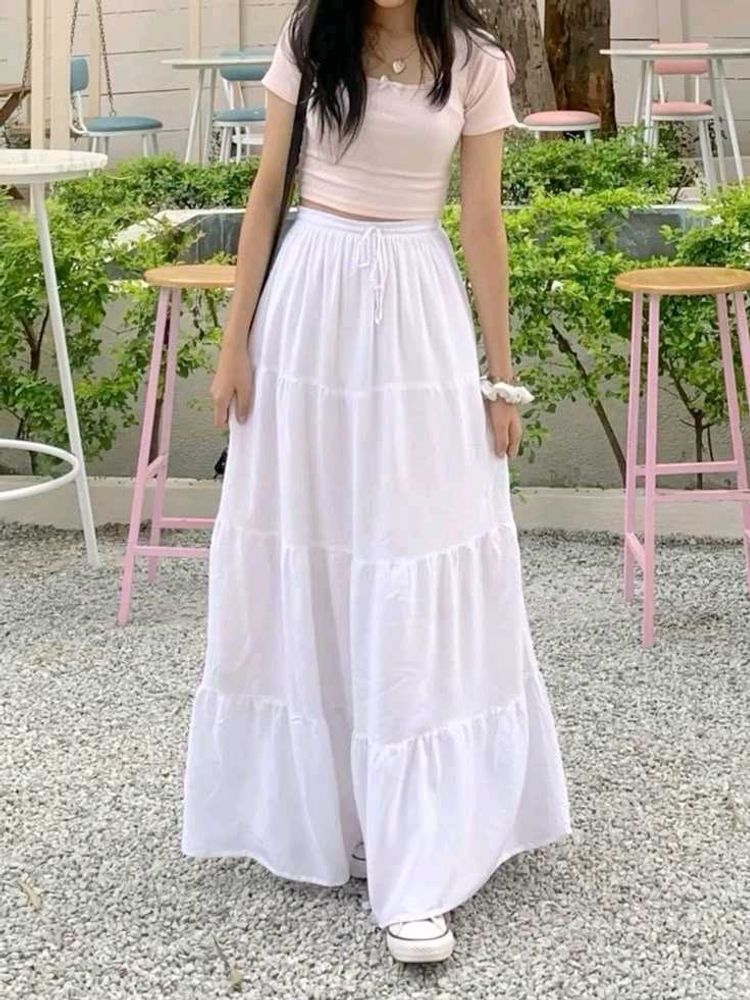 White Ethnic Skirts For Women