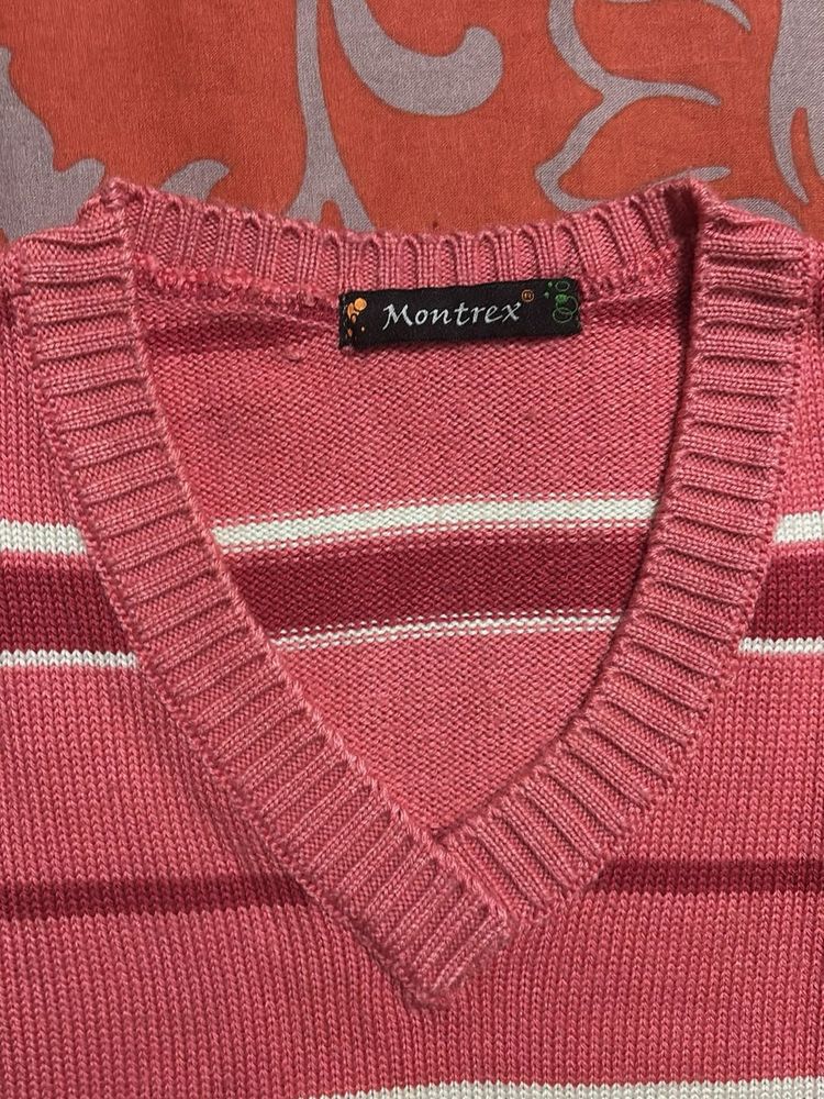 Pink Striped Montrex Vest