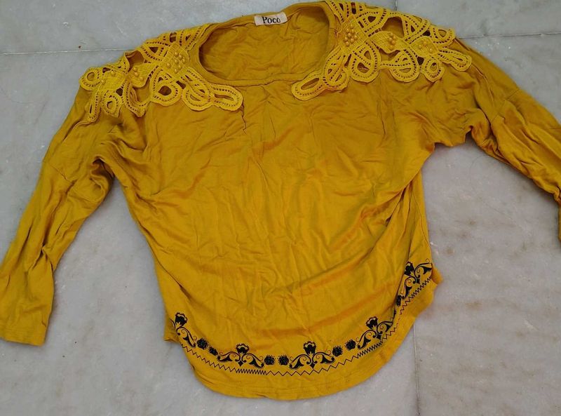 Designer Yellow top