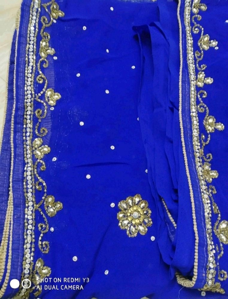 Party Wear Saree, New, Not Used