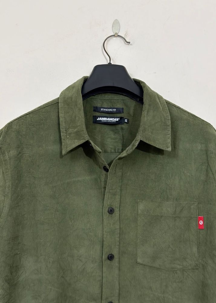 Olive Green Corduroy Shirt
