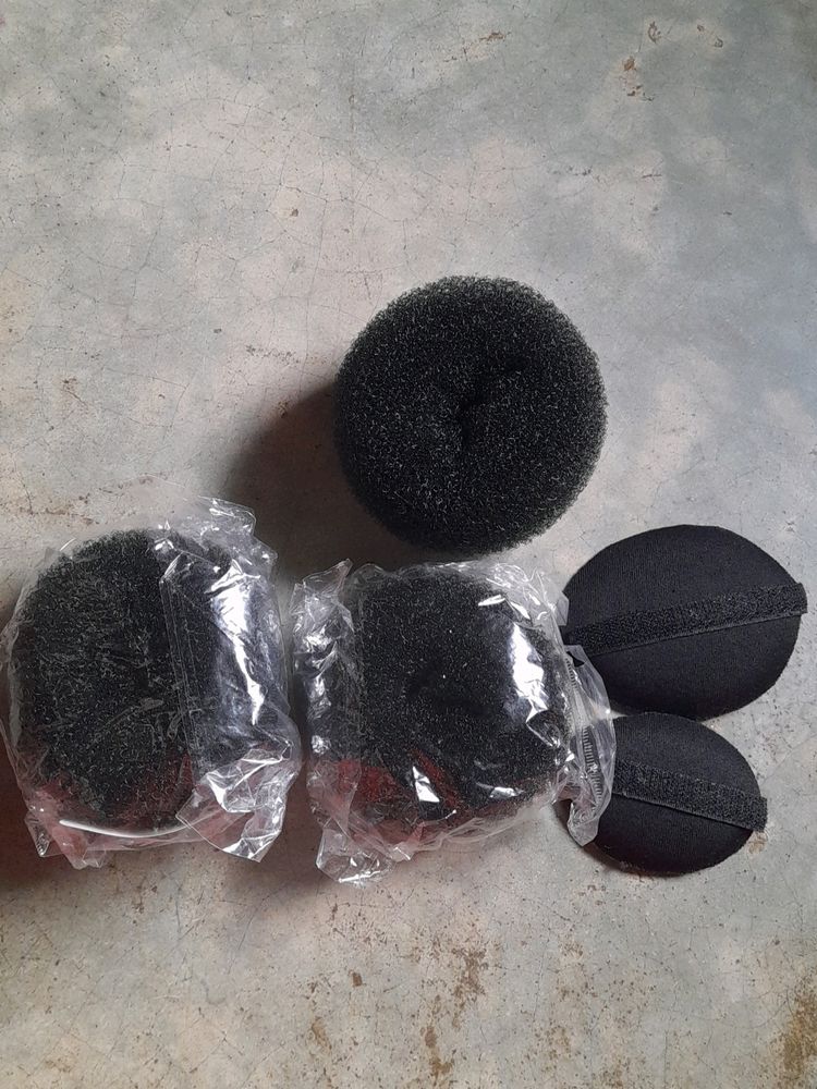 3 Hair Donut And 2 Sponge Bump Up