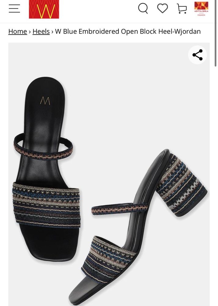 Brand New Wforwoman Black Heeled Sandals Size 5.5