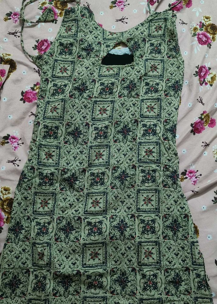 Patterned Mini Dress