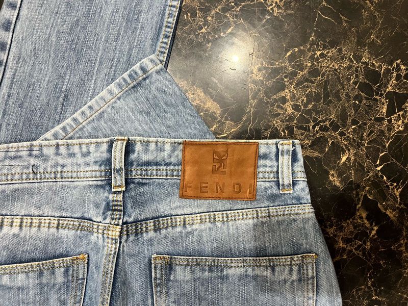 Fendi Light Wash Denim Jeans