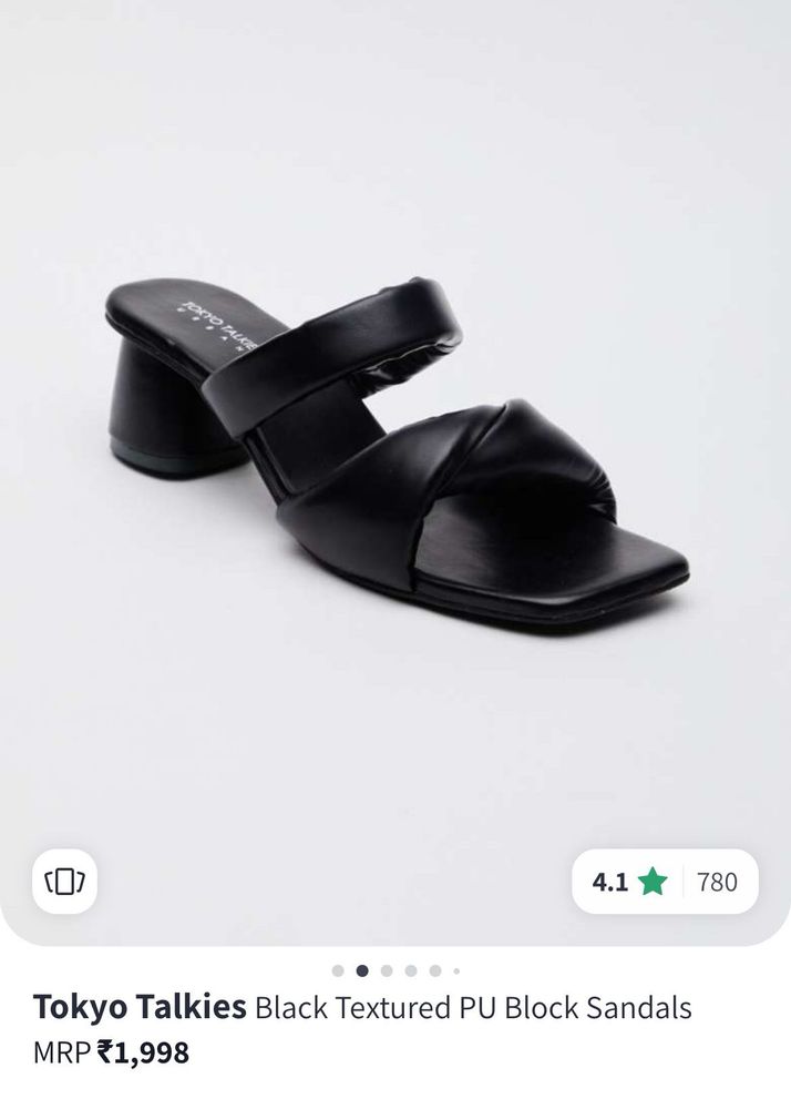 New Tokyo Talking Not Used Black Puffer Wedges
