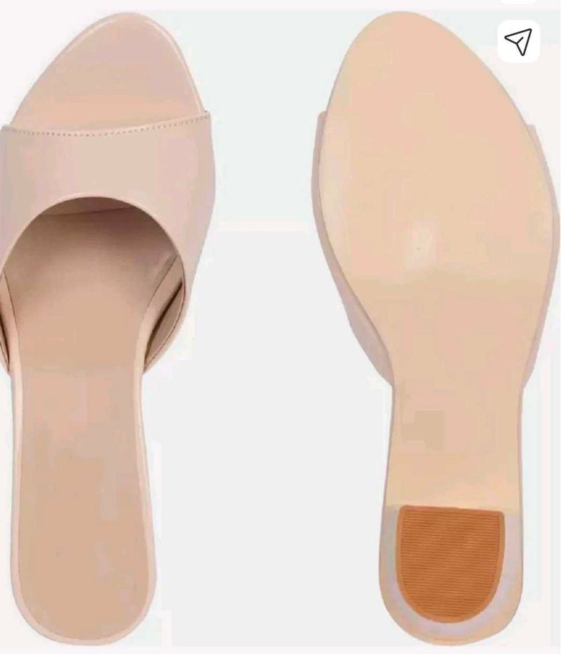 Elegant Nude Slip-On Sandals