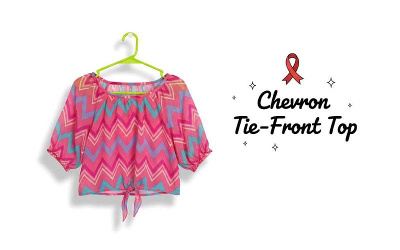 Chevron Tie-Front Top