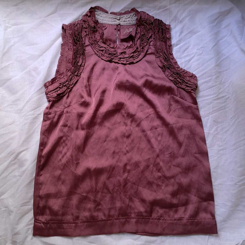 Satin Sleeveless Top