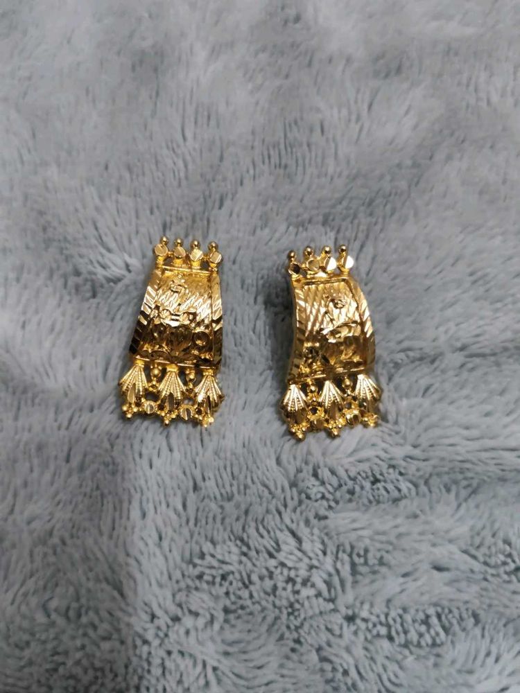 Gold-Toned Guaranteed 1gm Gold Earrings