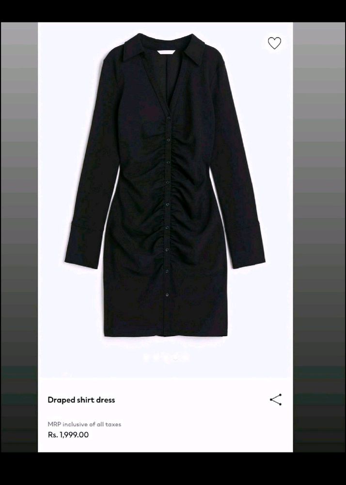 H&amp;M Draped Shirt Dress
