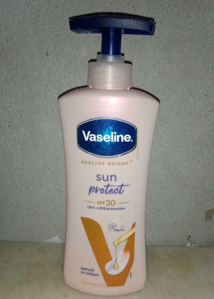 empty body lotion bottle