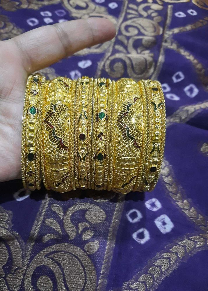 Gold Plated Bangle Set