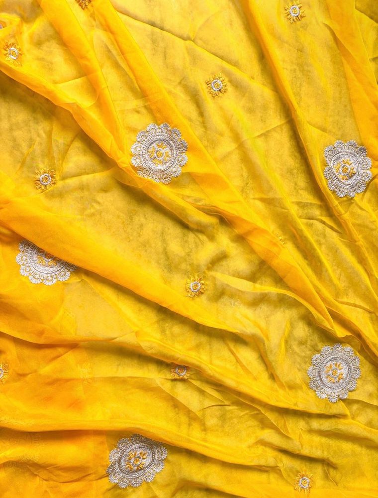Yellow Embroidered Dupatta