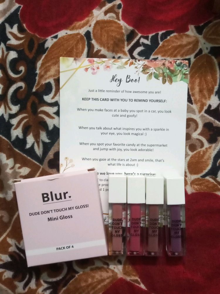 Blur Dude Dont Touch My Gloss Minis With Giftcard