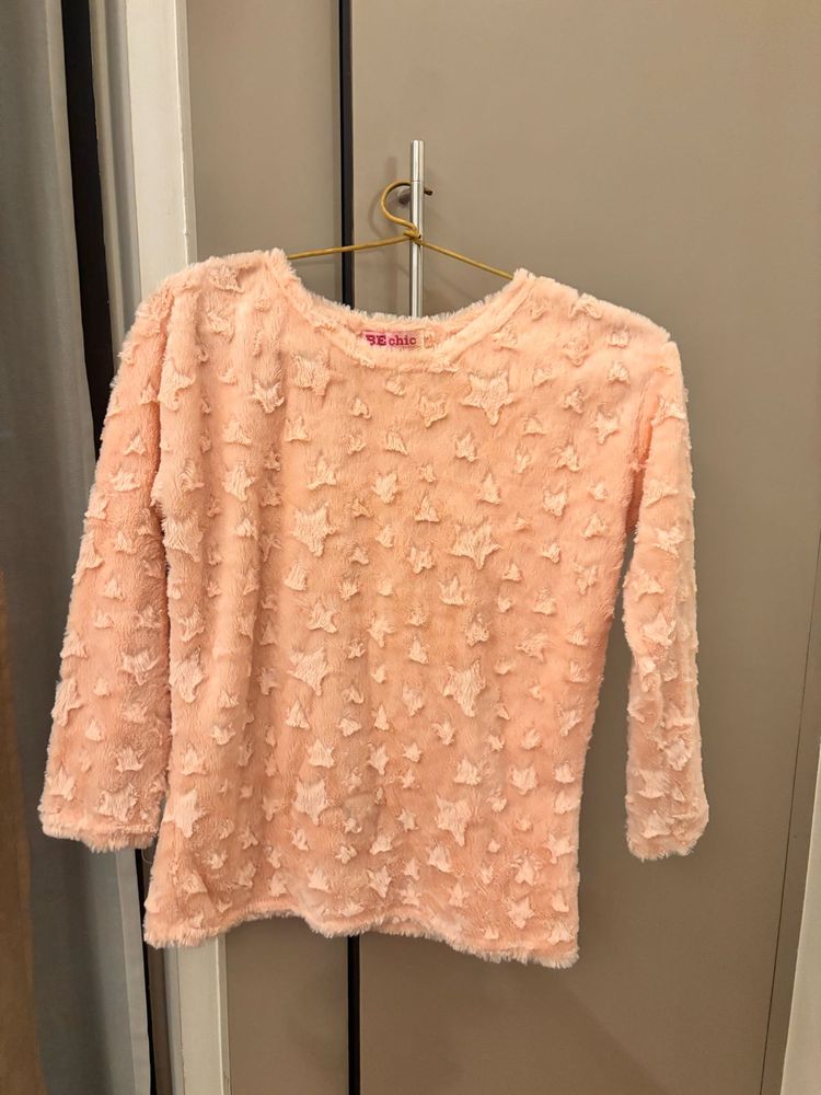 Pink Fur Starry Top
