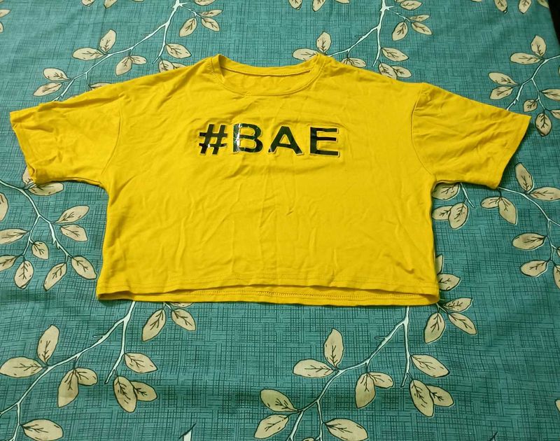 yellow crop top tshirt 3d printed y2k streetwear